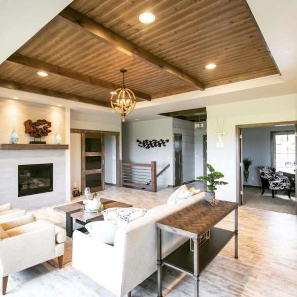 mixing white and stained trim