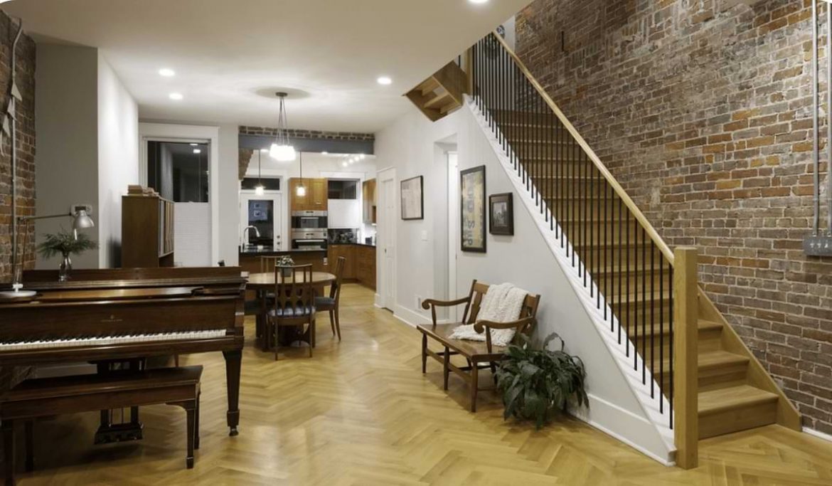 Kitchen Herringbone Floor