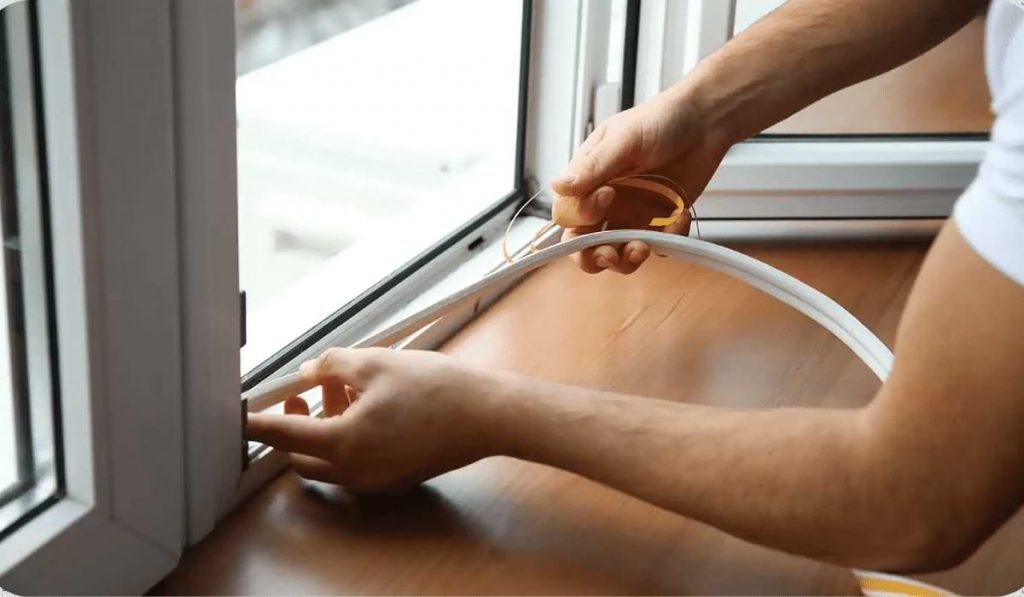 doing weatherstripping around porch