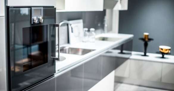 space between microwave and stove