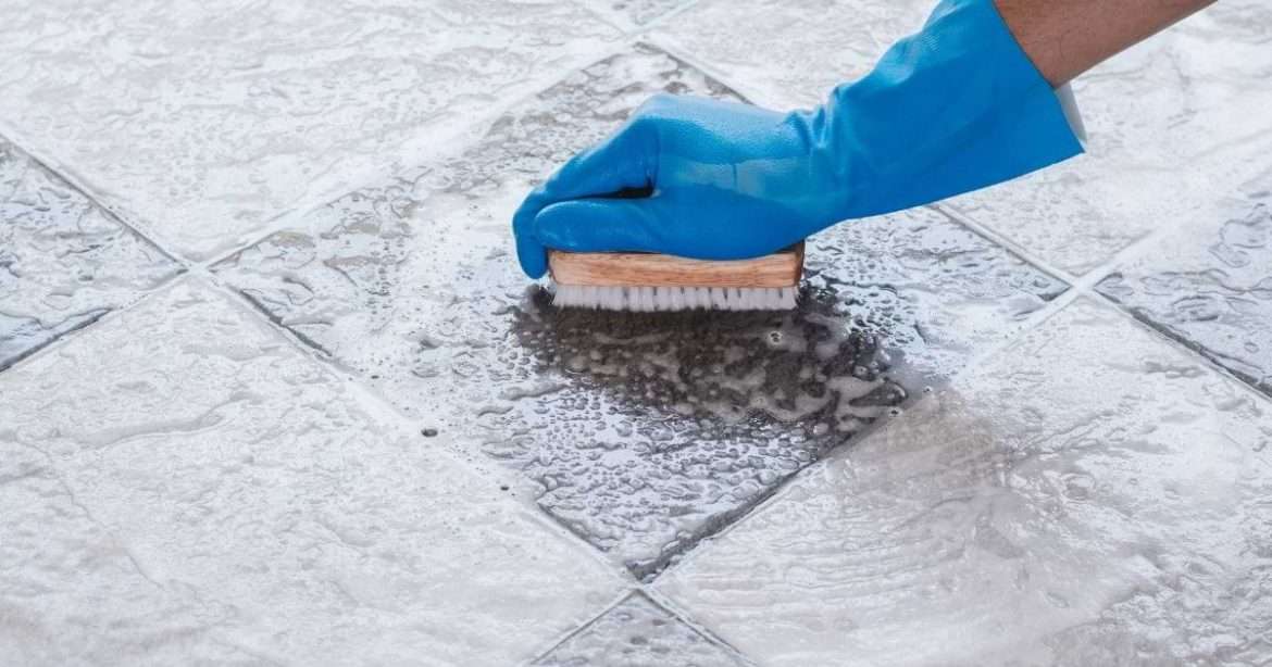 easiest way to clean grout without scrubbing