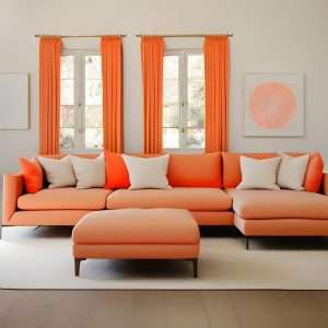 Energizing Oranges colours that go with beige sofa