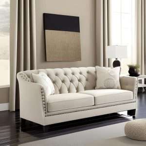 Timeless Whites: colours that go with beige sofa