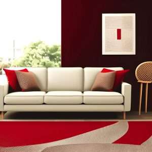 Vibrant Red Colours that go with beige sofa